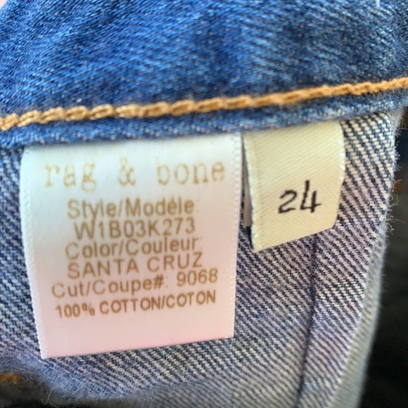 Rag & Bone Denim Button Down Jean Pencil Raw Hem Skirt sz 24 - Picture 9 of 9